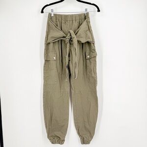 Missguided Green Track Pants with Elastic Waist